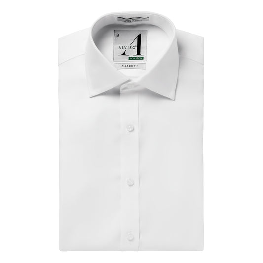 Alviso 100% Cotton Non - Iron Pinpoint Regular Fit Button Cuff  Shirt