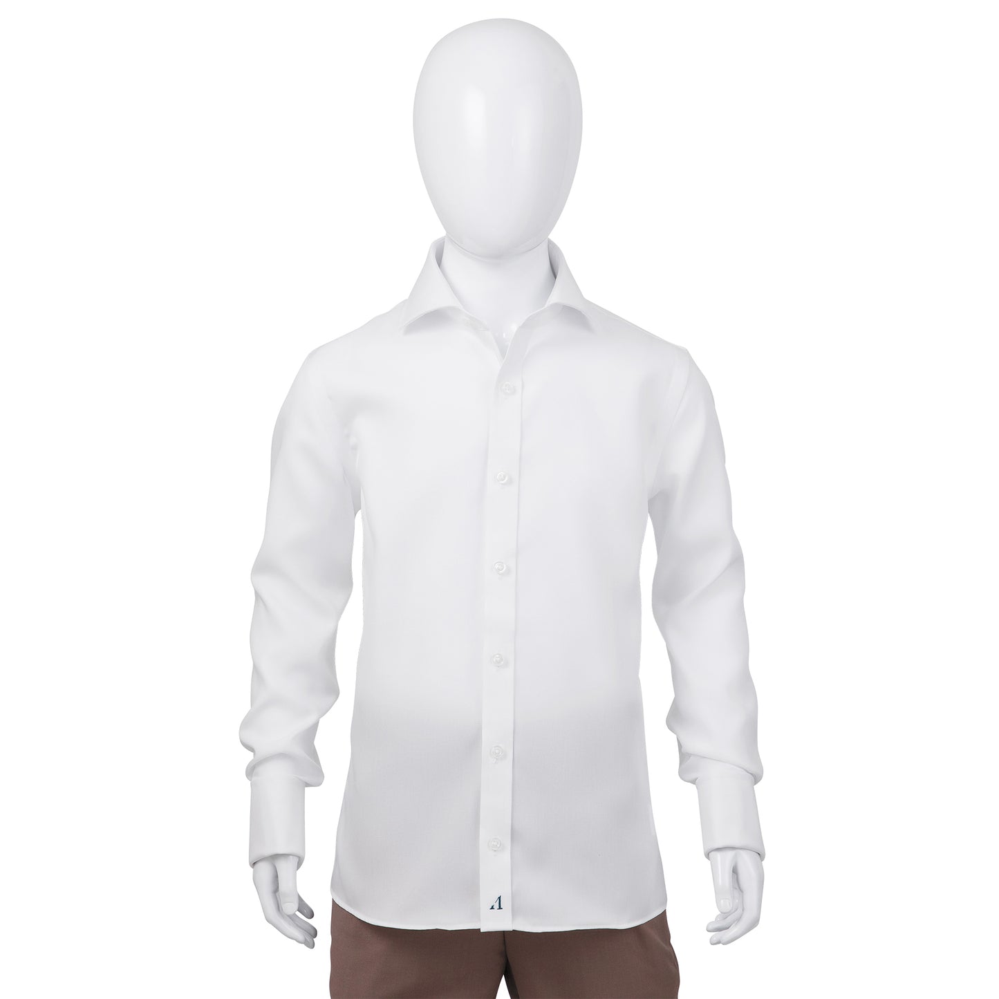 Alviso 100% Cotton Non - Iron Pinpoint Slim Fit French Cuff Shirt