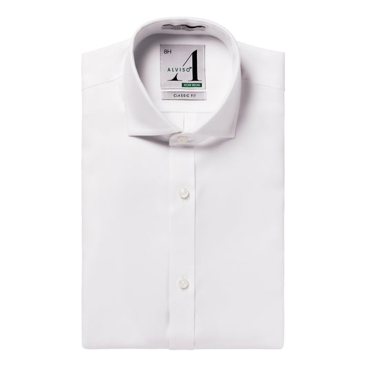 Alviso 100% Cotton Non - Iron Pinpoint Husky Fit Button Cuff Shirt