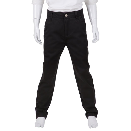 David Oliver Boys Chino Husky Fit Pants RICK BLACK HUSKY