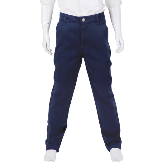 David Oliver Boys Chino Husky Fit Pants RICK NAVY HUSKY