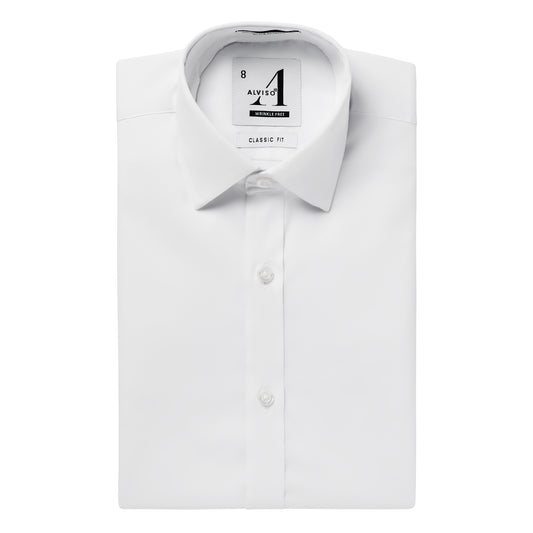 Alviso Poly Cotton Twill Regular Fit Button Cuff Shirt