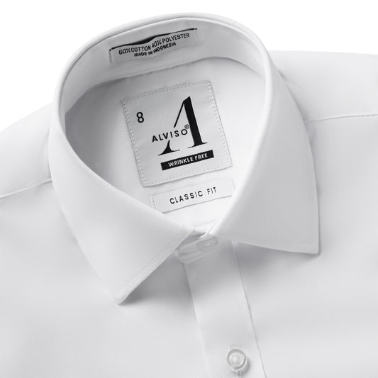 Alviso Poly Cotton Twill Regular Fit Button Cuff Shirt