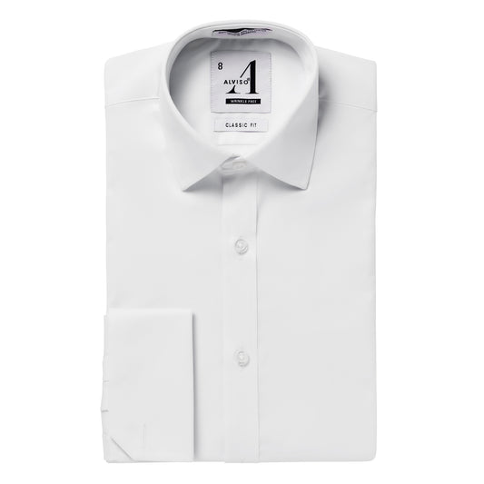 Alviso Poly Cotton Twill Regular Fit French Cuff Shirt