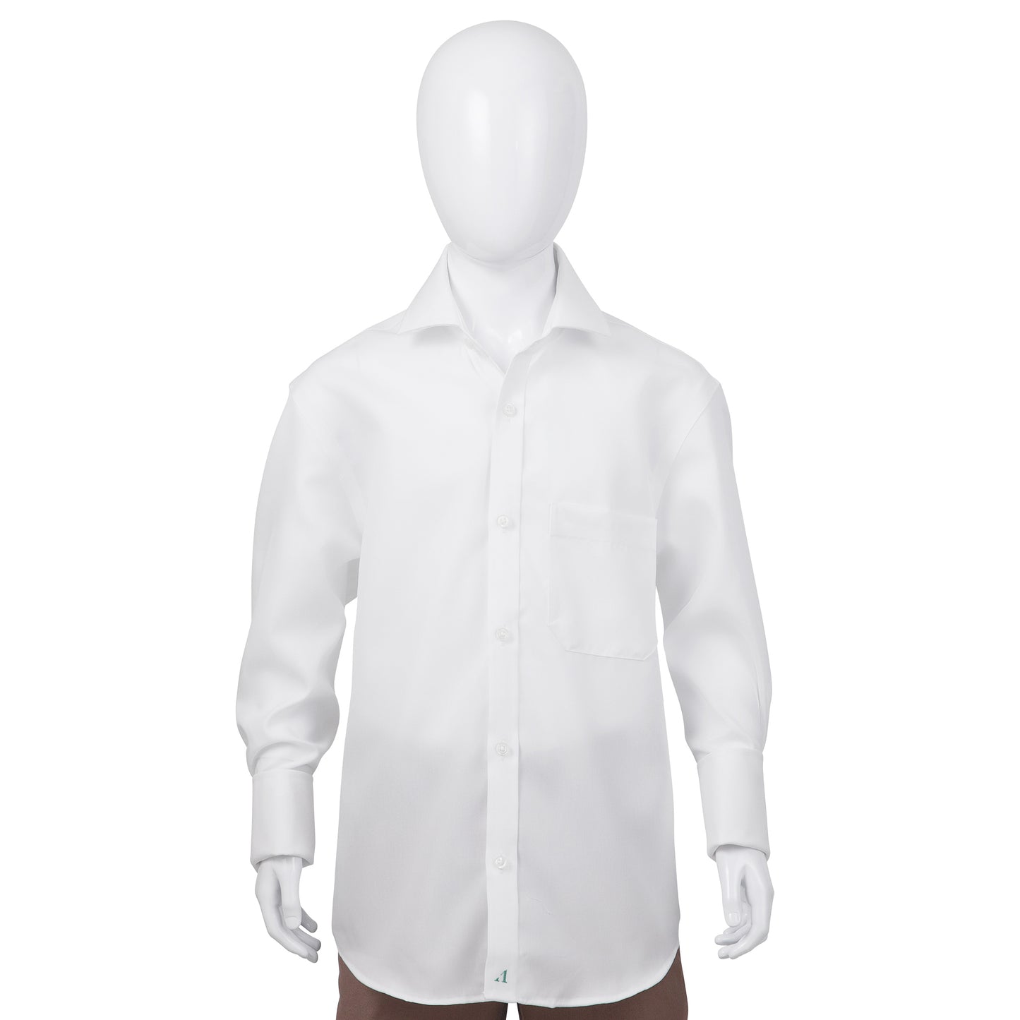 Alviso 100% Cotton Non - Iron Pinpoint Husky Fit French Cuff  Shirt